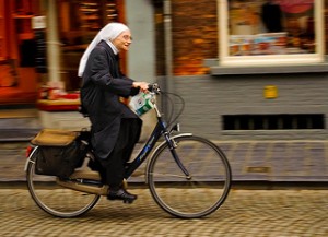 fietsende non